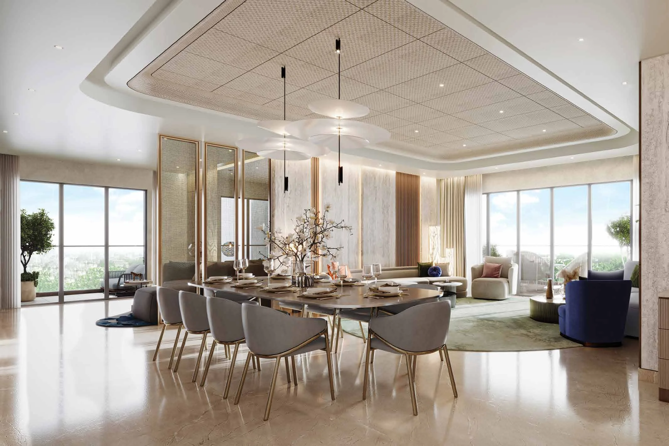 Living and dining room